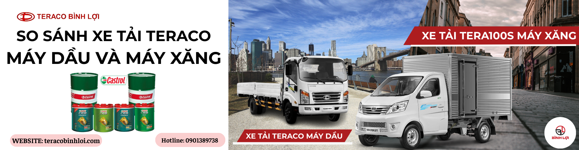Xe tải TERACO chạy bằng dầu và xe tải TERACO chạy bằng xăng: So sánh và lựa chọn tối ưu