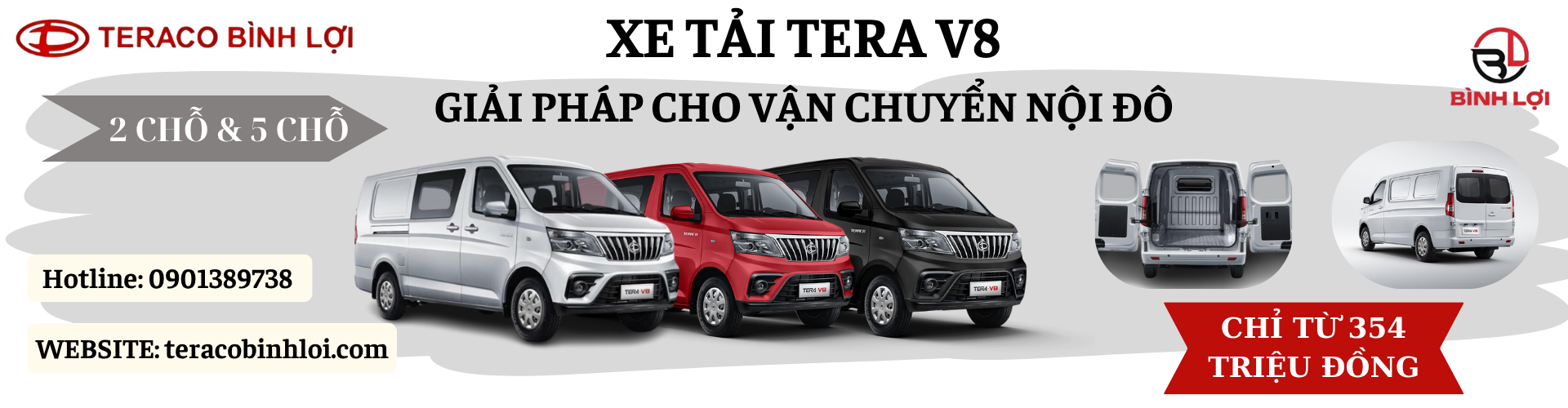 Xe tải TERACO V8 – Giải pháp vận chuyển nội đô hiệu quả cho doanh nghiệp hiện đại